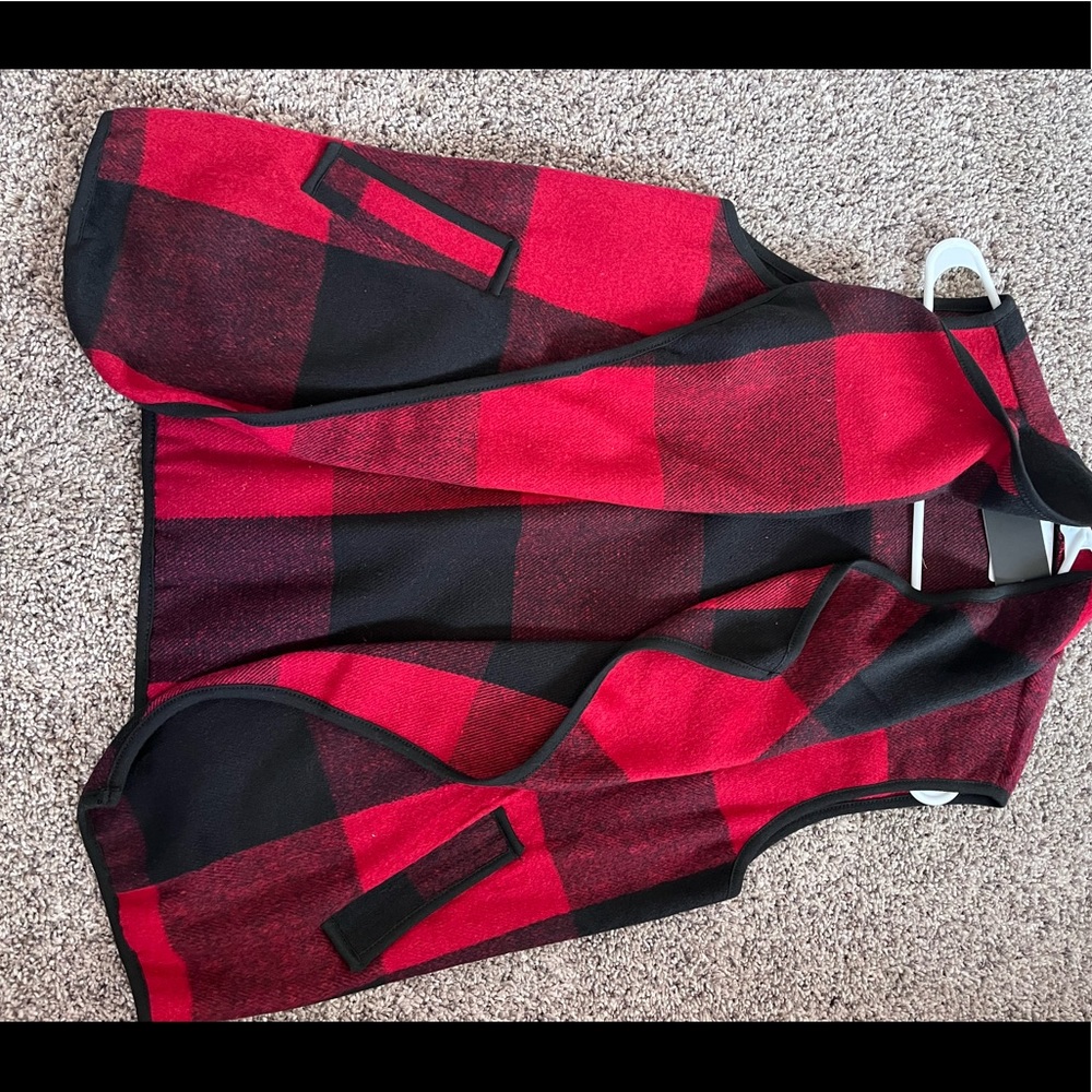 Buffalo check vest never worn